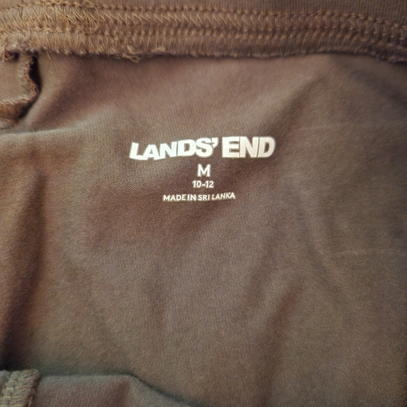 Lands' End Starfish Crop Taupe Cropped Pants, Size M - Picture 3 of 8